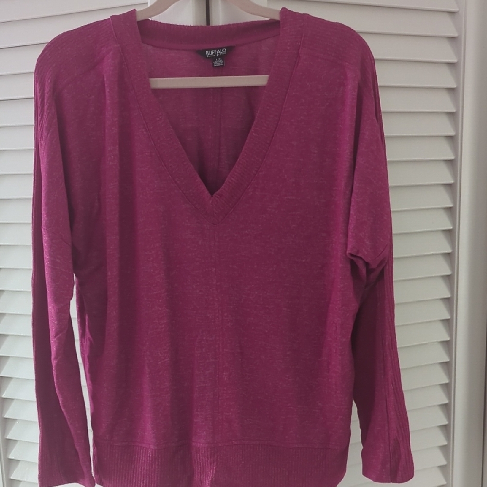 Buffalo Pink V-Neck Sweater